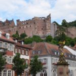 Vista do castelo a partir da Heidelberg Kornmarkt