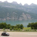 Paisagens das montanhas da Suiça - Lago Walensee
