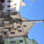 Český Krumlov - Kašna a morový sloup - Fonte e Coluna de Praga