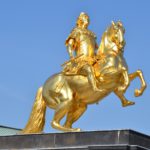 Dresden - Monumento - Cavaleiro Dourado